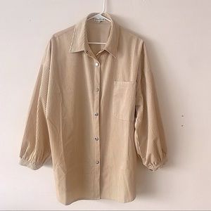 Corduroy button up blouse